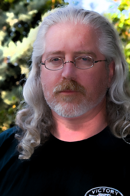 Rick (me) with hair down; it's very curly